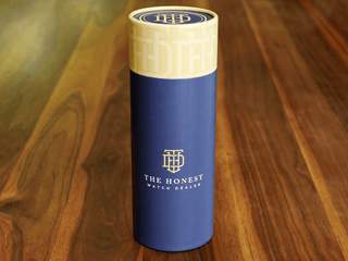 THE HONEST WATCH DEALER BLUE AND GOLD STAINLESS STEEL DRINKS CONTAINER WITH BOX