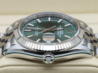 ROLEX DATEJUST 36mm 126234 STAINLESS STEEL MINT GREEN DIAL UNWORN STICKERS 2025 UK B&P