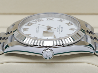 GENTS ROLEX DATEJUST 41mm 126334 STAINLESS STEEL WHITE DIAL WARRANTY 2023 UK B&P
