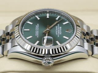 LADIES ROLEX DATEJUST MIDSIZE 31mm 278274 STAINLESS STEEL MINT GREEN DIAL UNWORN STICKERS 2025 UK B&P