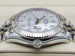 ROLEX DATEJUST 36mm 126234 STEEL WHITE MOTHER OF PEARL DIAMOND DIAL UNWORN 2025 UK B&P