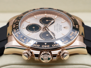 GENTS ROLEX DAYTONA 18ct ROSE GOLD OYSTERFLEX 126515LN SUNDUST DIAL NEW MODEL WARRANTY 2025 UK B&P