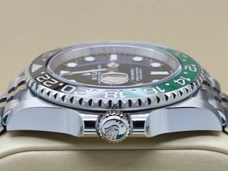 GENTS ROLEX GMT-MASTER II LHD SPRITE 126720VTNR STAINLESS STEEL WARRANTY 2024 UK B&P