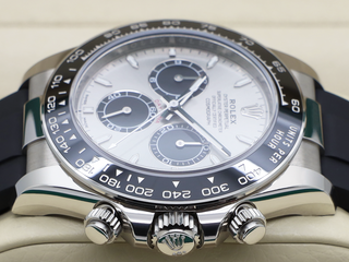 GENTS ROLEX DAYTONA 18ct WHITE GOLD OYSTERFLEX GHOST 126519LN NEW MODEL WARRANTY STICKERS 2024 UK B&P
