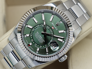 GENTS ROLEX SKY-DWELLER 42mm 336934 STAINLESS STEEL MINT GREEN DIAL UNWORN STICKERS 2025 UK B&P
