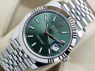 GENTS ROLEX DATEJUST 41mm 126334 STAINLESS STEEL MINT GREEN DIAL UNWORN 2025 UK B&P