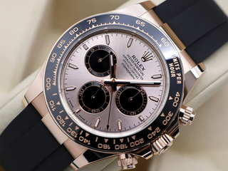 GENTS ROLEX DAYTONA 18ct ROSE GOLD OYSTERFLEX 126515LN SUNDUST DIAL NEW MODEL WARRANTY 2025 UK B&P