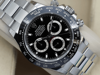 GENTS ROLEX DAYTONA 116500LN STAINLESS STEEL BLACK DIAL STICKERS WARRANTY 2018 UK B&P