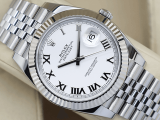 GENTS ROLEX DATEJUST 41mm 126334 STAINLESS STEEL WHITE DIAL WARRANTY 2023 UK B&P