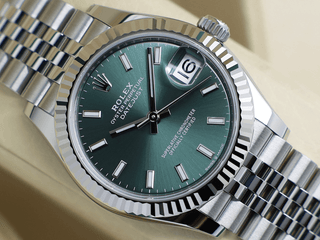 LADIES ROLEX DATEJUST MIDSIZE 31mm 278274 STAINLESS STEEL MINT GREEN DIAL UNWORN STICKERS 2025 UK B&P