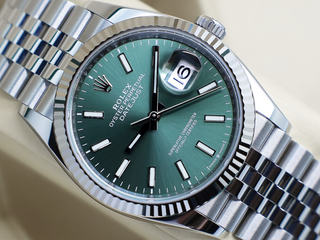 ROLEX DATEJUST 36mm 126234 STAINLESS STEEL MINT GREEN DIAL UNWORN 2025 UK B&P