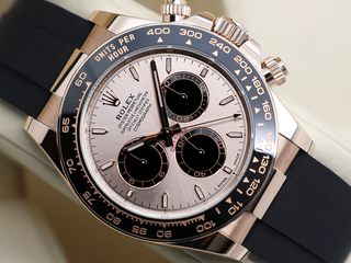 GENTS ROLEX DAYTONA 18ct ROSE GOLD OYSTERFLEX 126515LN SUNDUST DIAL NEW MODEL WARRANTY 2025 UK B&P