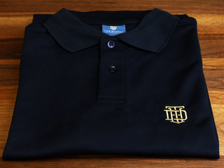 THE HONEST WATCH DEALER NYLON SPORTS POLO SHIRT IN NAVY BLUE
