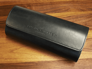 THE LUXURY WATCH COMPANY VEGAN LEATHER TRIPLE WATCH ROLL WITH SLEEVE AND BOX