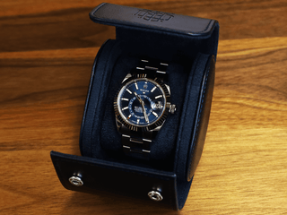 THE HONEST WATCH DEALER VEGAN LEATHER SINGLE WATCH ROLL WITH SLEEVE AND BOX