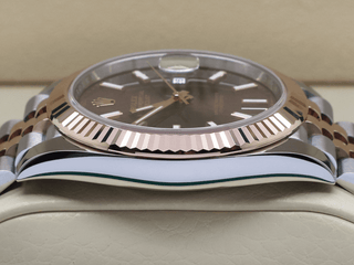 GENTS ROLEX DATEJUST 41mm 126331 18ct ROSE GOLD/STEEL CHOCOLATE DIAL WARRANTY 2025 UK B&P