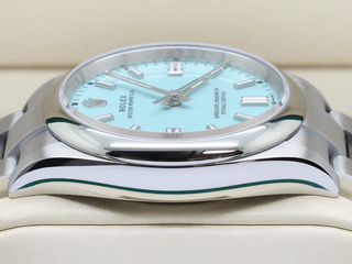 ROLEX OYSTER PERPETUAL 36mm 126000 STAINLESS STEEL TURQUOISE BLUE TIFFANY DIAL UNWORN 2025 UK B&P