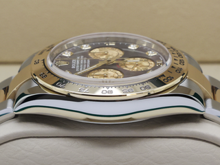 GENTS ROLEX DAYTONA 18ct GOLD/STEEL 116503 TAHITIAN MOP DIAMOND DIAL WARRANTY 2020 UK B&P