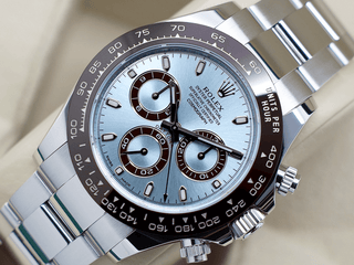 GENTS ROLEX DAYTONA PLATINUM 116506 ICE BLUE DIAL WARRANTY 2021 B&P