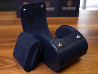 THE HONEST WATCH DEALER REAL LEATHER SINGLE WATCH ROLL WITH SLEEVE AND BOX