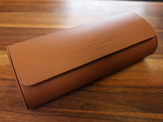 THE LUXURY WATCH COMPANY REAL LEATHER TRIPLE WATCH ROLL WITH SLEEVE AND BOX