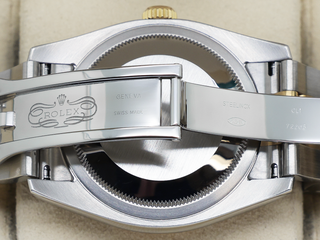 ROLEX DATEJUST 36mm TURN-O-GRAPH 116263 18CT YELLOW GOLD/STEEL GREY DIAL WARRANTY 2004 B&P