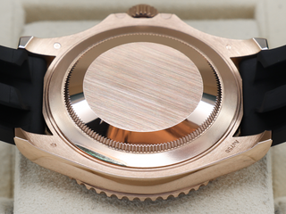 GENTS ROLEX YACHT-MASTER 40mm 126655 18ct ROSE GOLD OYSTERFLEX BLACK DIAL WARRANTY STICKERS 2025 UK B&P