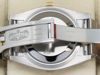 ROLEX DATEJUST 36mm 116233 YELLOW GOLD STAINLESS STEEL WHITE ROMAN NUMERAL DIAL WARRANTY STICKERS 2015 B&P