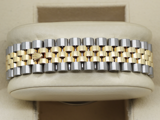 ROLEX DATEJUST 36mm 116233 YELLOW GOLD STAINLESS STEEL WHITE ROMAN NUMERAL DIAL WARRANTY STICKERS 2015 B&P