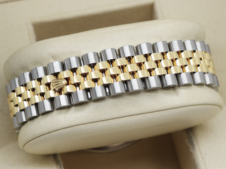 ROLEX DATEJUST 36mm 116233 YELLOW GOLD STAINLESS STEEL WHITE ROMAN NUMERAL DIAL WARRANTY STICKERS 2015 B&P