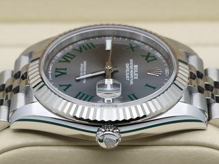 GENTS ROLEX DATEJUST 41mm 126334 STAINLESS STEEL WIMBLEDON DIAL UNWORN 2025 UK B&P