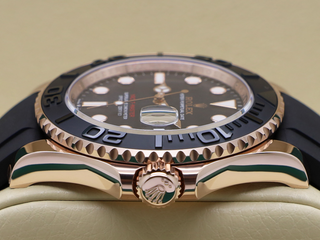 GENTS ROLEX YACHT-MASTER 40mm 126655 18ct ROSE GOLD OYSTERFLEX BLACK DIAL WARRANTY 2024 UK B&P
