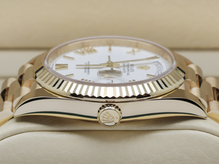 ROLEX DAY-DATE 40mm 18ct YELLOW GOLD 228238 WHITE ROMAN NUMERAL DIAL WARRANTY 2023 UK B&P