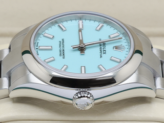 LADIES ROLEX OYSTER PERPETUAL 31mm 277200 STAINLESS STEEL TIFFANY BLUE DIAL UNWORN 2026 UK B&P
