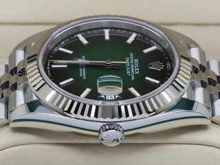 ROLEX DATEJUST 41mm 126334 STAINLESS STEEL OMBRE GREEN DIAL UNWORN 2026 UK B&P