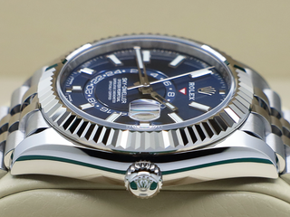 GENTS ROLEX SKY-DWELLER 42mm 326934 STAINLESS STEEL BLUE DIAL WARRANTY 2022 UK B&P