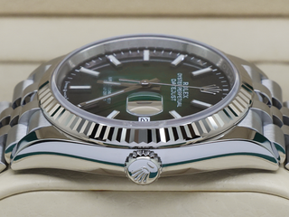 ROLEX DATEJUST 36mm 126234 STAINLESS STEEL OMBRE GREEN DIAL UNWORN 2026 UK B&P