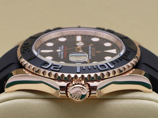 GENTS ROLEX YACHT-MASTER 40mm 126655 18ct ROSE GOLD OYSTERFLEX BLACK DIAL UNWORN STICKERS 2025 UK B&P