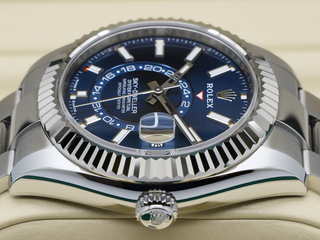 GENTS ROLEX SKY-DWELLER 42mm 336934 STAINLESS STEEL BLUE DIAL WARRANTY 2024 UK B&P