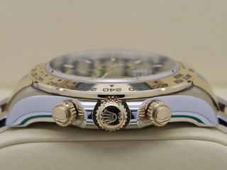 GENTS ROLEX DAYTONA 18ct YELLOW GOLD/STEEL 126503 BLACK DIAL WARRANTY 2025 UK B&P