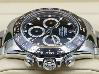 GENTS ROLEX DAYTONA 116500LN STAINLESS STEEL BLACK DIAL STICKERS WARRANTY 2018 UK B&P