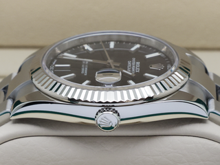 GENTS ROLEX DATEJUST 41mm 126334 STAINLESS STEEL BLACK DIAL WARRANTY 2017 UK B&P