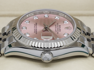 LADIES ROLEX DATEJUST MIDSIZE 31mm 278274 STEEL PINK DIAMOND DOT DIAL UNWORN 2026 UK B&P