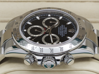 GENTS ROLEX DAYTONA 116520 STAINLESS STEEL BLACK DIAL WARRANTY 2008 UK B&P