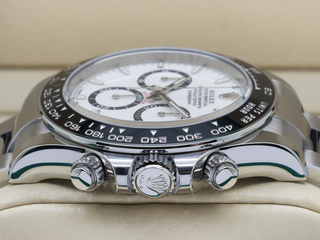 GENTS ROLEX DAYTONA PANDA 126500LN STAINLESS STEEL WHITE DIAL WARRANTY 2025 UK B&P