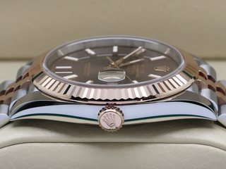 GENTS ROLEX DATEJUST 41mm 126331 18ct ROSE GOLD/STEEL CHOCOLATE DIAL WARRANTY 2023 UK B&P