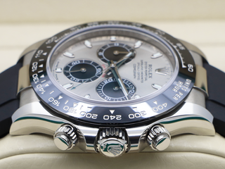 GENTS ROLEX DAYTONA 18ct WHITE GOLD OYSTERFLEX GHOST 116519LN WARRANTY 2017 UK B&P