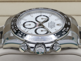 GENTS ROLEX DAYTONA PANDA 126500LN STAINLESS STEEL WHITE DIAL UNWORN FULL STICKERS 2025 UK B&P