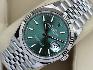 ROLEX DATEJUST 36mm 126234 STAINLESS STEEL MINT GREEN DIAL UNWORN STICKERS 2025 UK B&P