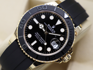 GENTS ROLEX YACHT-MASTER 42mm 226658 18ct YELLOW GOLD OYSTERFLEX WARRANTY 2025 UK B&P